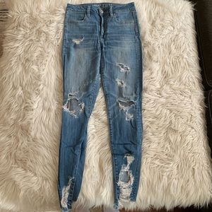 American Eagle distressed skinny jeans